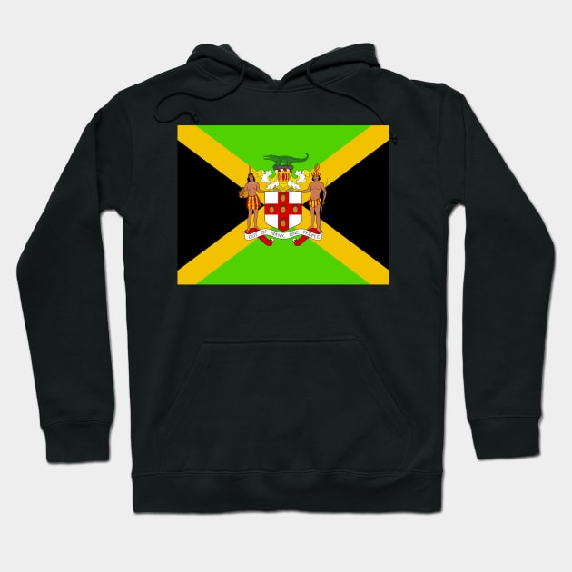 Jamaican coat of arms flag Hoodie by AidanMDesigns